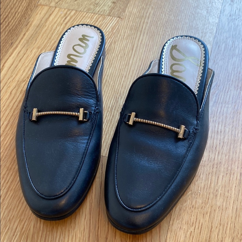 Sam Edelman Black Loafer Mules
